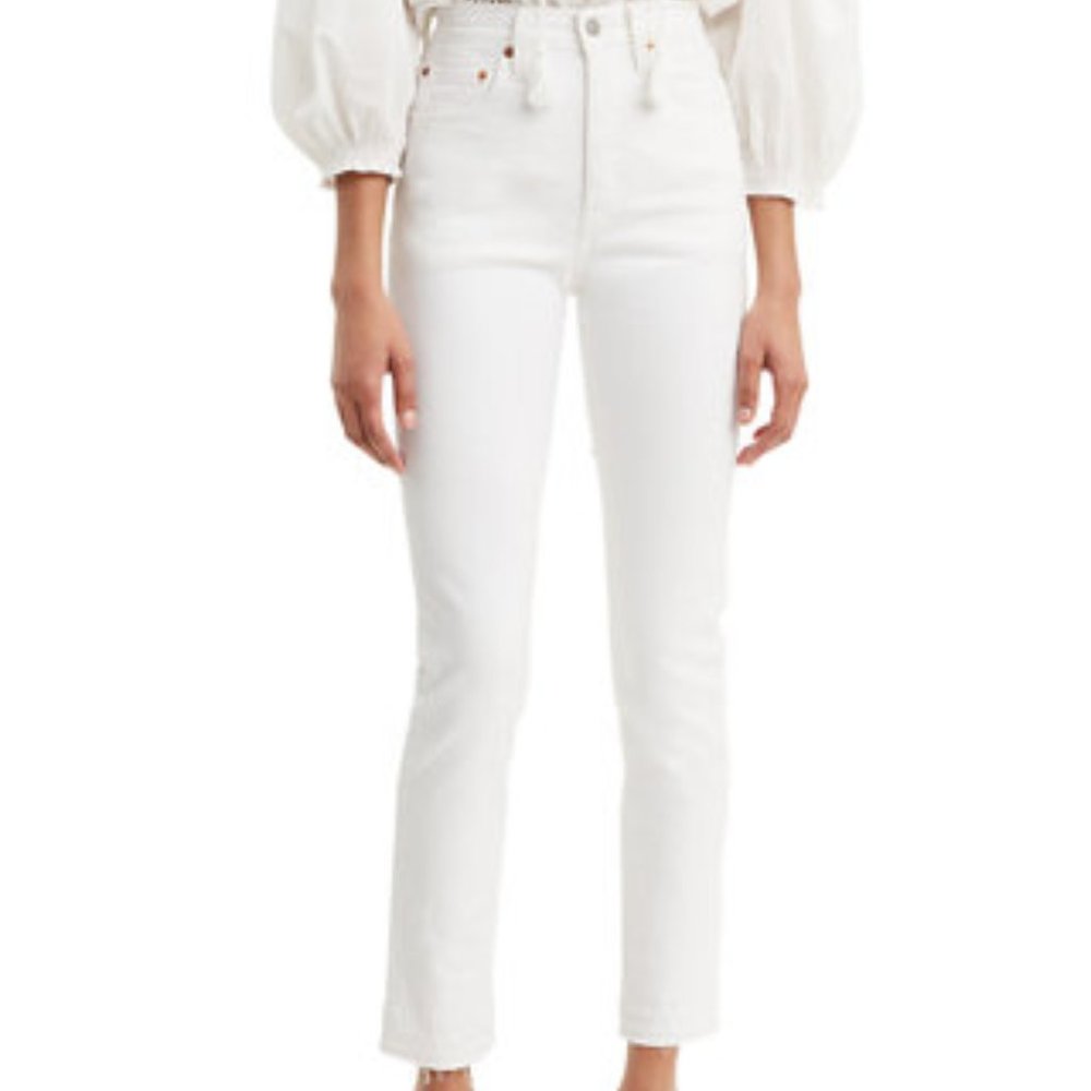 Levi's 501 Skinny Off White Jeans 26x28 (Clued In)
